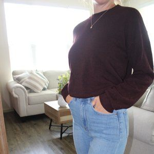 John Galt  - Maroon Crew Neck Jumper